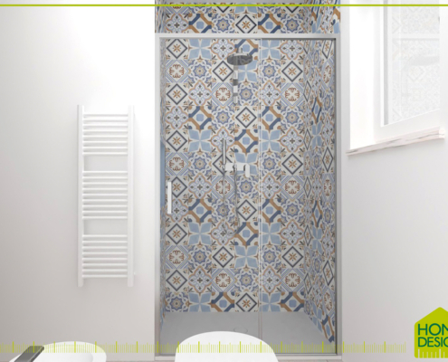 RENDER 4 soluzione 2 Progetto di ristrutturazione bagno Porto Recanati Progetto di ristrutturazione di un bagno stretto e lungo RENDER 4 soluzione 2